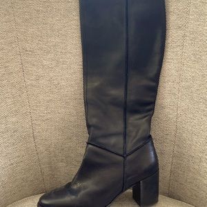 Seychelles for Anthropologie | 8 | Black leather knee-high boots